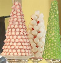 Alberi di Natale con caramelle