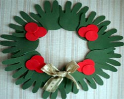 Corona di Natale Mani