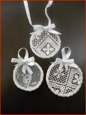 Palline pizzo stoffa merletti