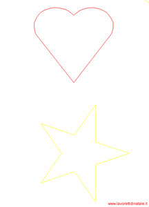 Schema cuore e stella di Natale