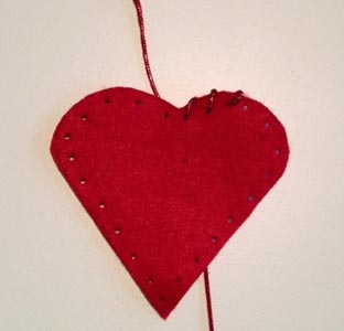 Nastrino cuore di Natale