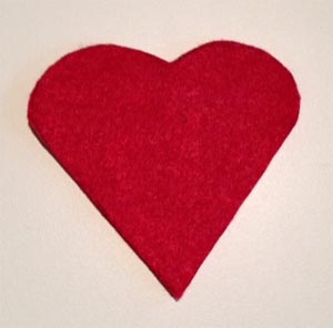 Cuore di Natale ritagliato