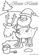 Babbo Natale con renna