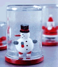 Palle di vetro effetto neve