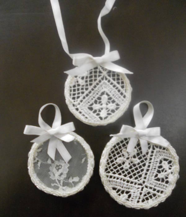 Palline Pizzo Stoffa Merletti
